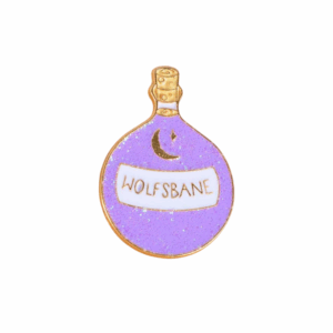 wolfsbane purple potion enamel pin