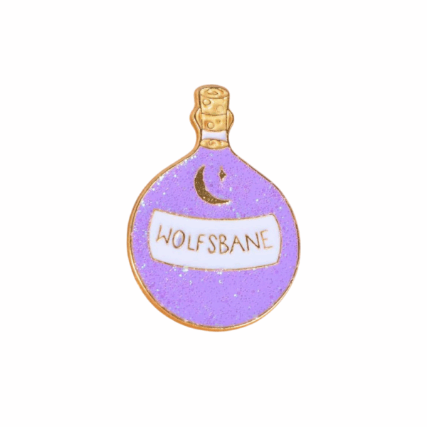 wolfsbane purple potion enamel pin