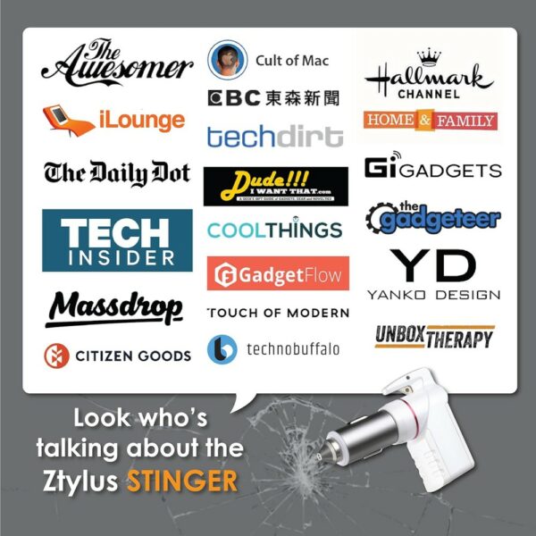 ztylus stinger life saving powerful steel punch (random colours)
