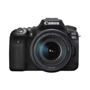 canon eos 90d dslr with 18 135mm lens