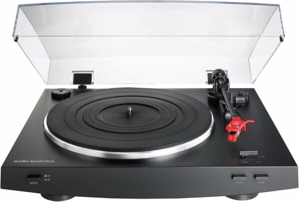 audio technica at lp3bk belt drive stereo turntable (black)