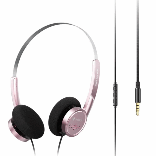 fiio f4411w snowsky wind on ear wired headphone (pink)