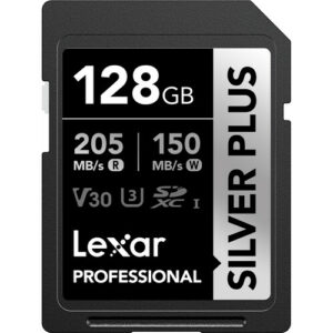 lexar professional silver plus sdxc uhs i (128gb)