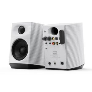 fiio sp3 bt active hi fi desktop bluetooth speaker (white)
