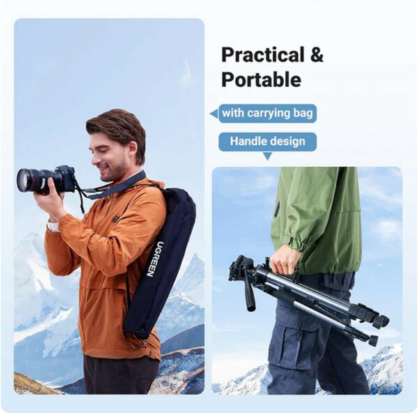 ugreen 15187 professional tripod for phone & camera