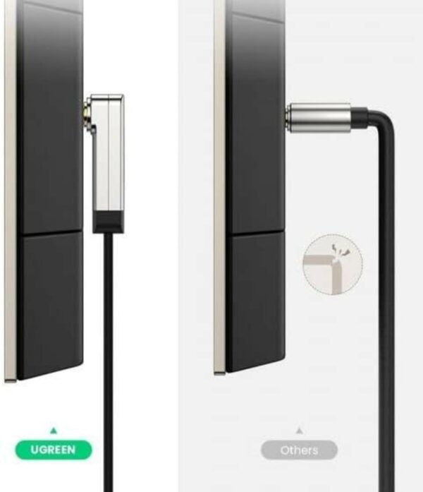 ugreen 10597 3.5mm male to 3.5mm male straight to angle flat cable 1m (black)