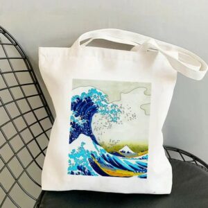 the great wave of kanagawa tote bag