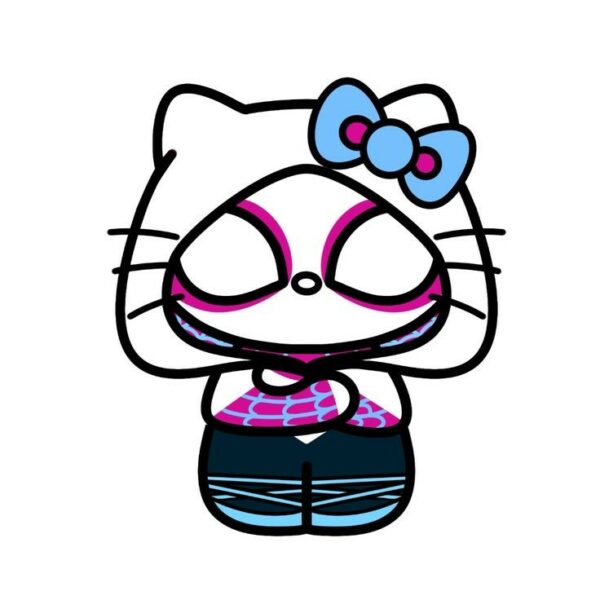 hello kitty and spider man enamel pins