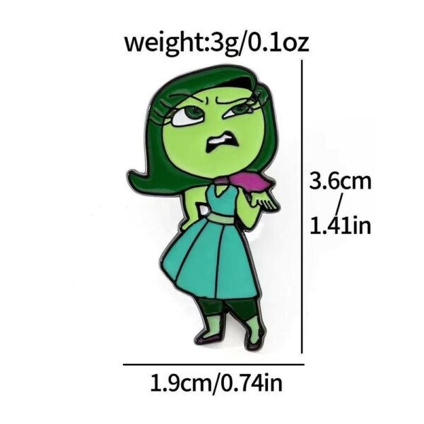 inside out disgust enamel pin