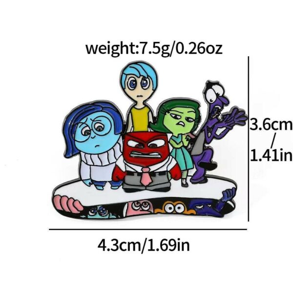 inside out emotions group enamel pin