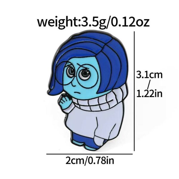 inside out sadness enamel pin