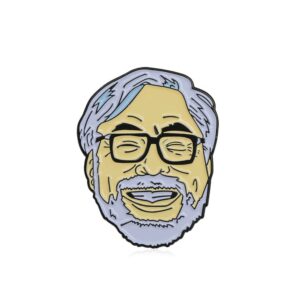miyazaki hayao face enamel pin