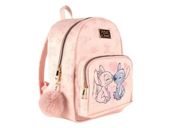 disney stitch and angel pink backpack