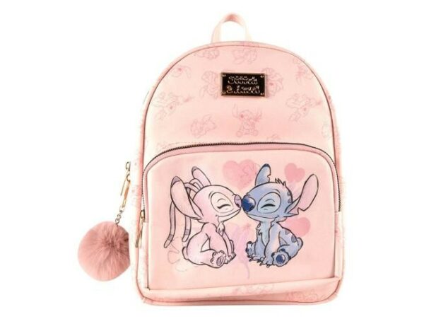 disney stitch and angel pink backpack