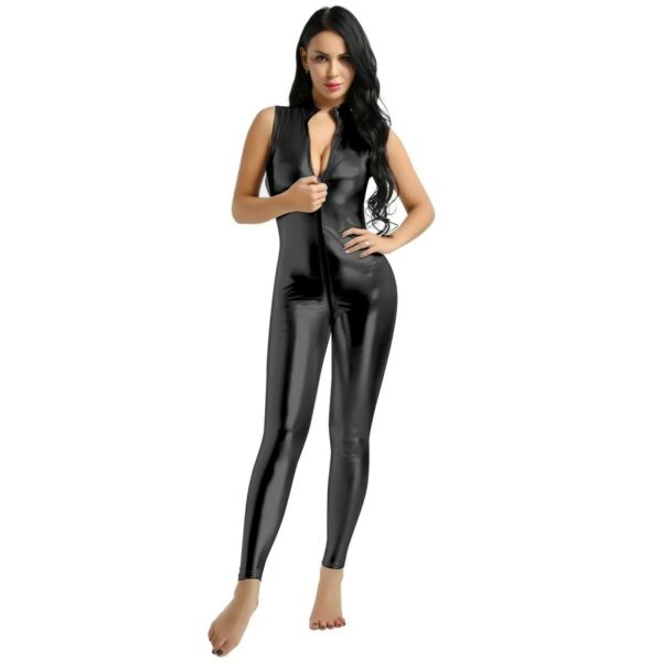 faux leather bodysuit