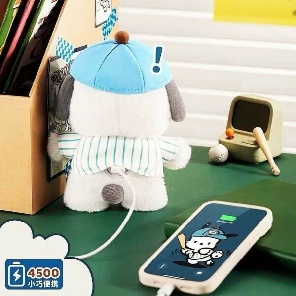 sanrio pochacco powerbank martube plushie set