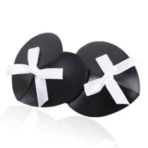 black heart with bow breast sticker