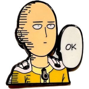 one punch man saitama enamel pin