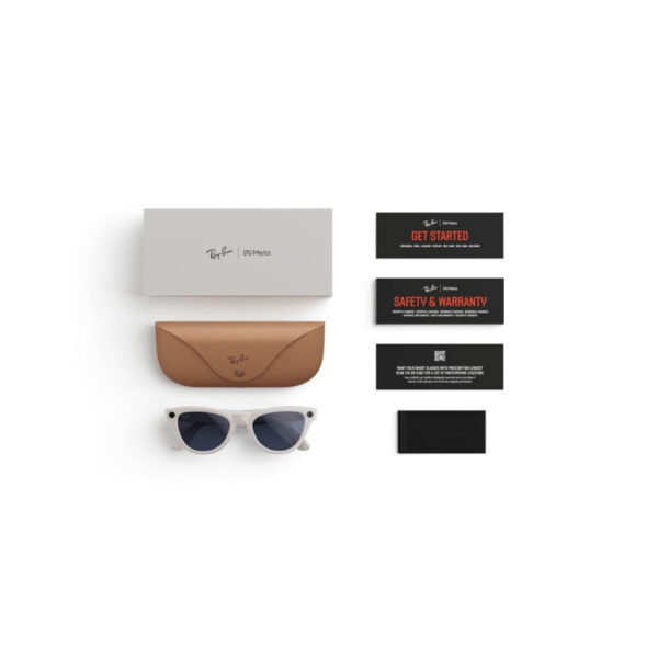ray ban meta skyler shiny chalky gray/ clear to sapphire transitions