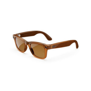 ray ban meta wayfarer shiny caramel transparent/ polar brown