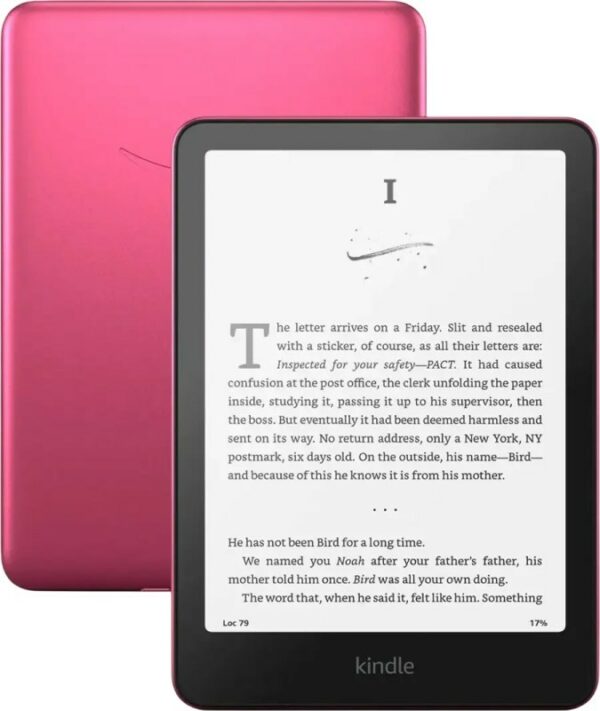 amazon kindle paperwhite signature edition metallic raspberry (32 gb)