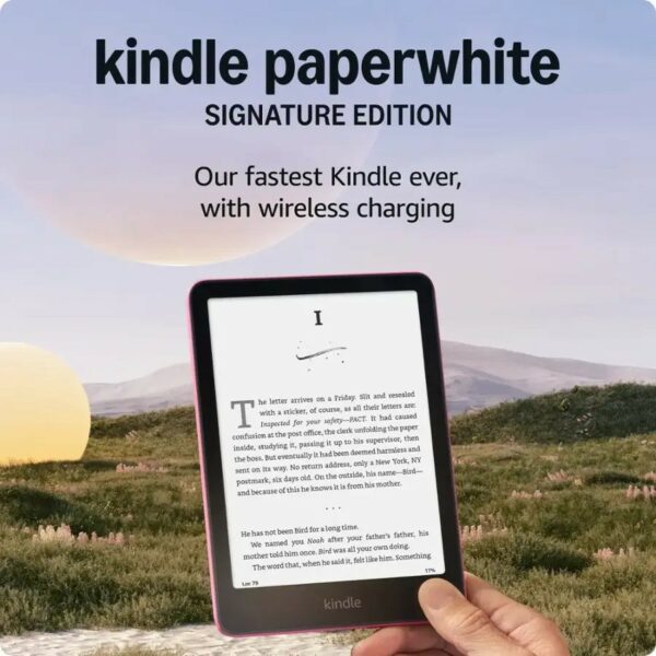 amazon kindle paperwhite signature edition metallic raspberry (32 gb)