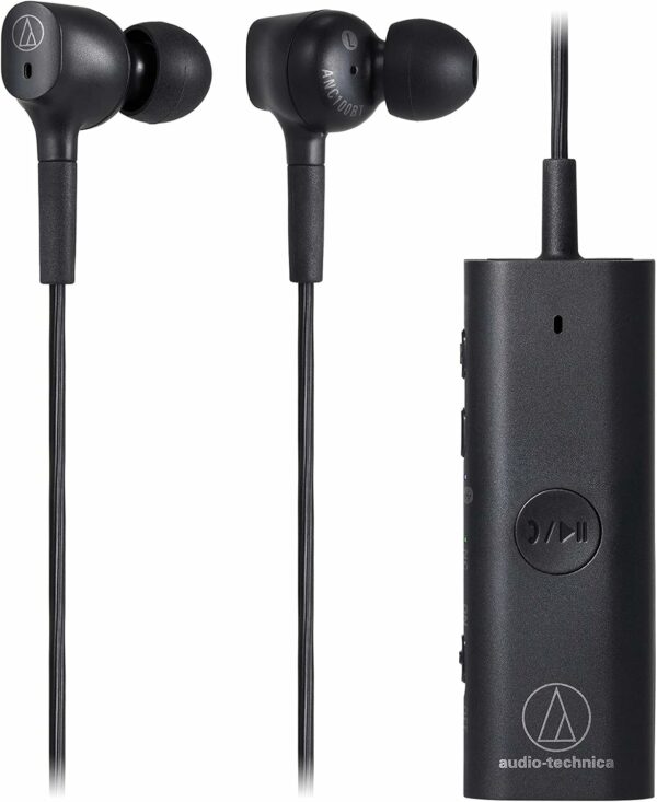 audio technica ath anc100bt wireless in ear active noise cancelling headphones