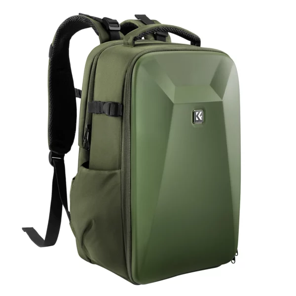 k&f concept nature wander 10 hard shell camera backpack (green)