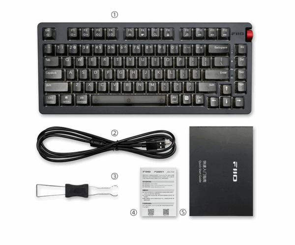 fiio kb3 wireless mechanical keyboard (black)