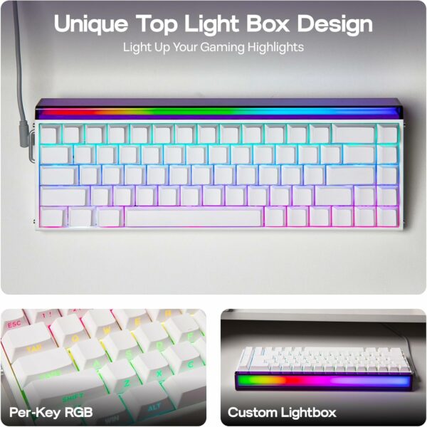 aula x epomaker hero 68 he wired gaming keyboard white