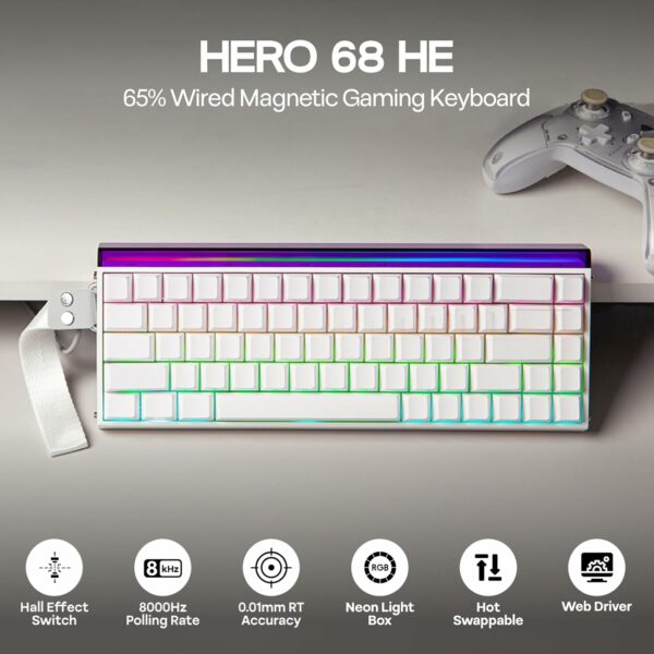 aula x epomaker hero 68 he wired gaming keyboard white