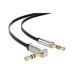 ugreen 10597 3.5mm male to 3.5mm male straight to angle flat cable 1m (black)