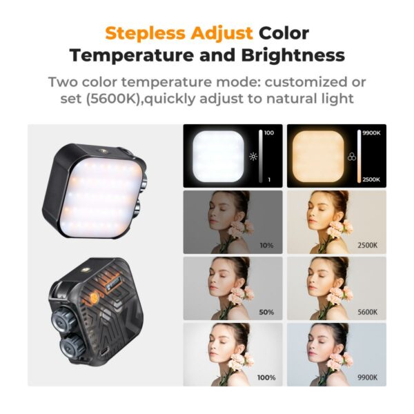 k&f concept bi color led video light