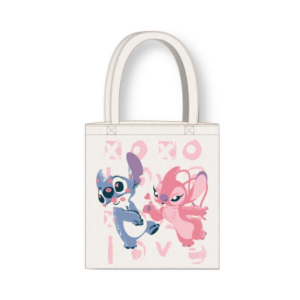disney stitch and angel love tote bag
