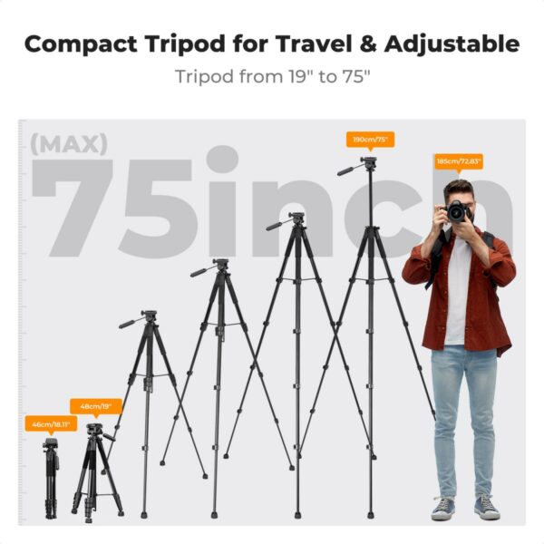K&F Concept Compact Tripod - Image 4