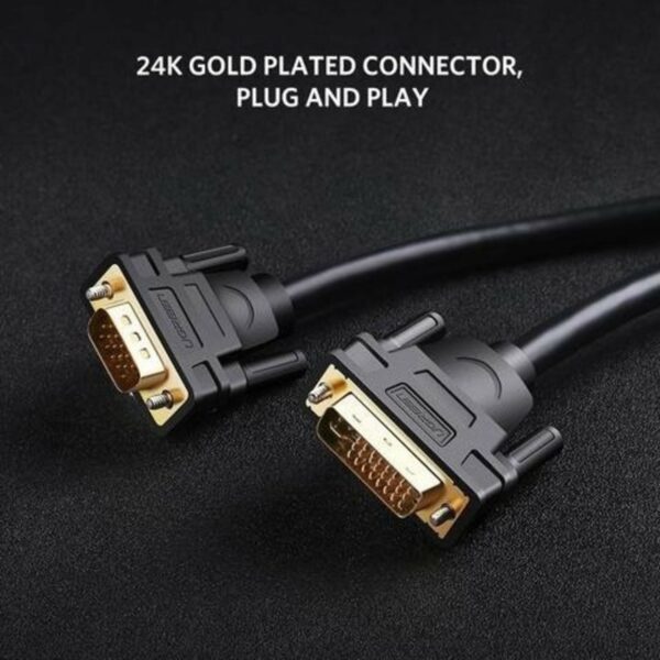 ugreen 11618 dvi (24+5) male to vga male cable 3m (black)