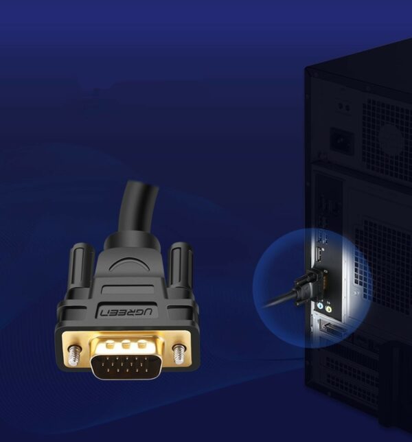 ugreen 11632 vga male to male cable 5m (black)