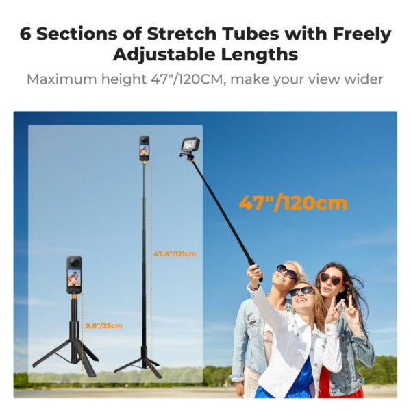 k&f concept invisible selfie stick for camera 360