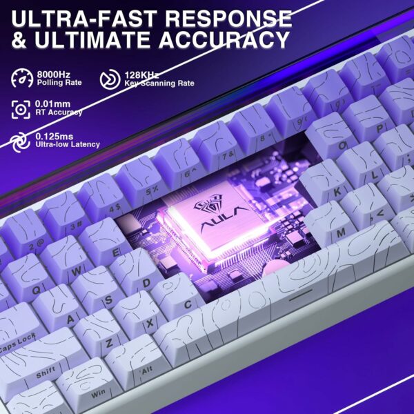 aula hero 68 he 60% wired gaming keyboard dragon king magnetic switch
