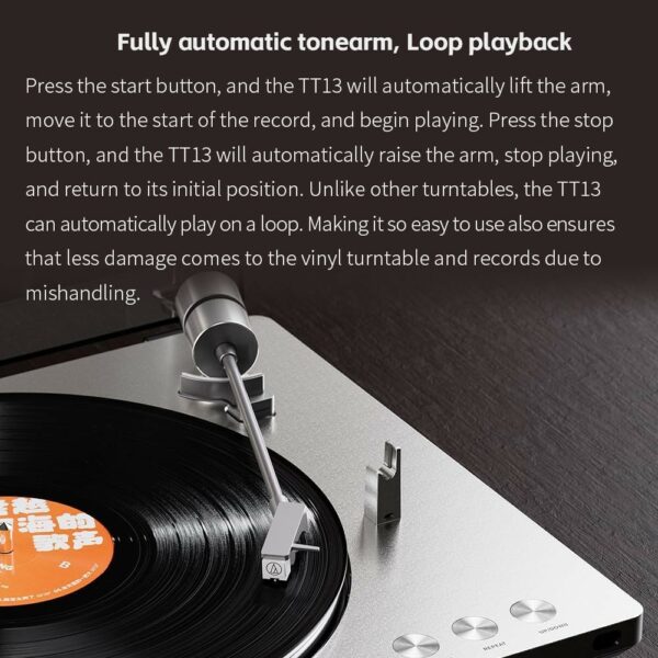 fiio tt13 fully automatic turntable bluetooth (silver)