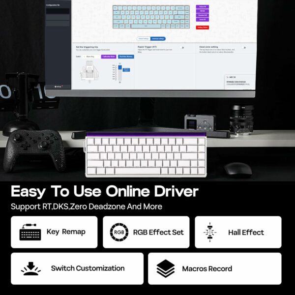 aula x epomaker hero 68 he wired gaming keyboard white