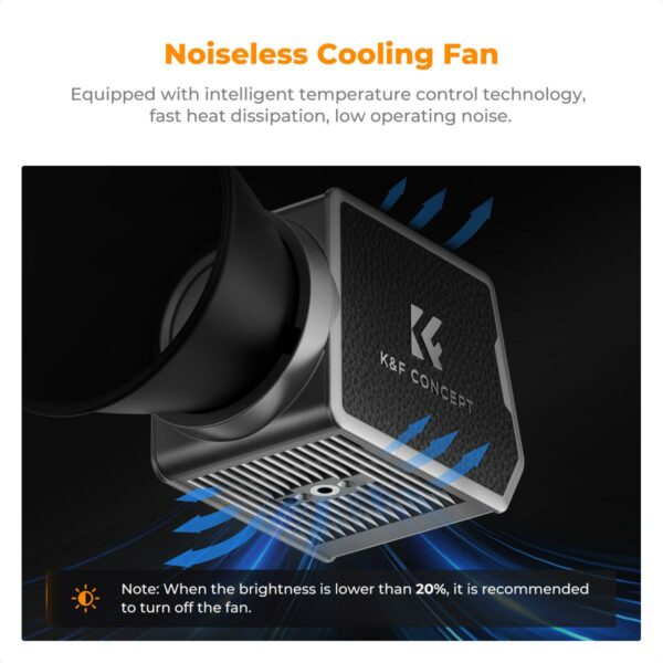 k&f concept pl 60b cob light with built in battery (60w)