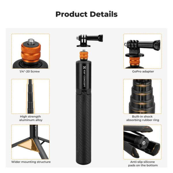 k&f concept invisible selfie stick for camera 360