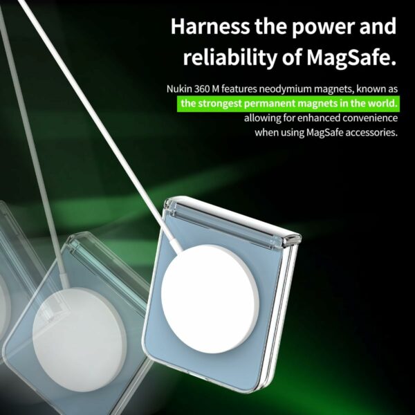 araree nukin 360 m clear magsafe case samsung galaxy z flip 6