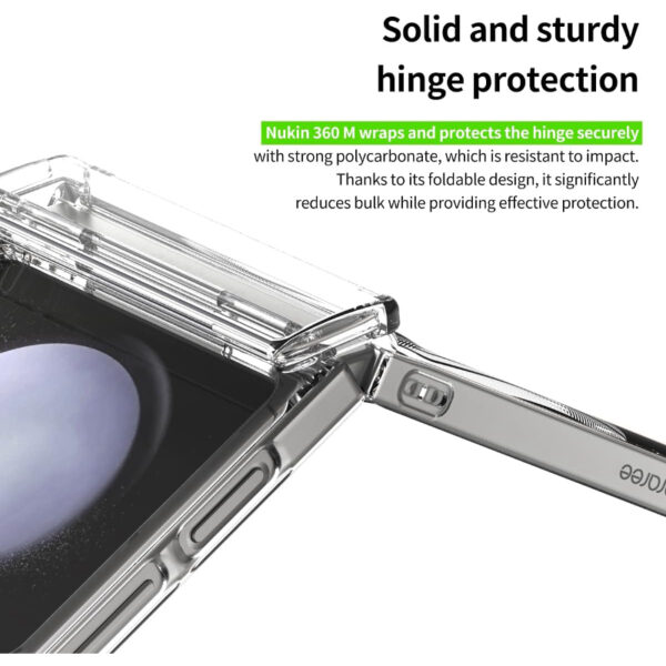 araree nukin 360 m clear magsafe case samsung galaxy z flip 6