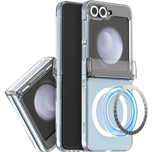 araree nukin 360 m clear magsafe case samsung galaxy z flip 6