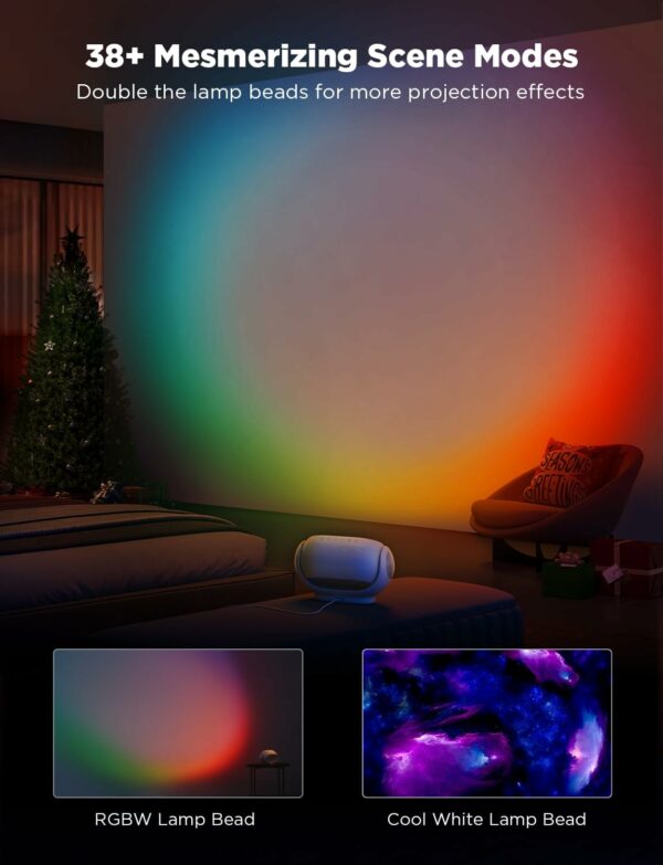 govee galaxy star projector for room with replaceable optical film discs (h6092)