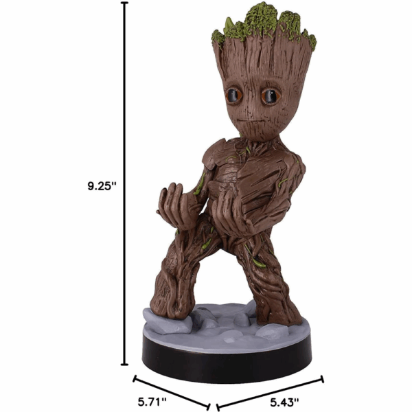 marvel superhero groot action figure – gamepad & mobile phone holder