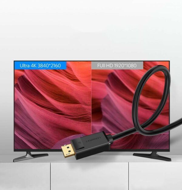 ugreen 10213 dp male to male cable 5m (black)