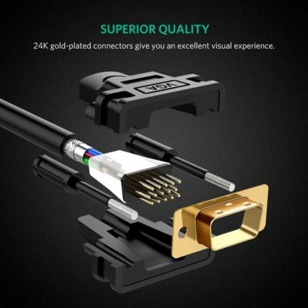 ugreen 11639 vga male to male cable 25m